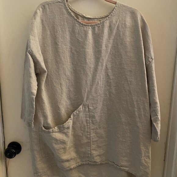 Elizabeth Suzann Natural Harper Tunic, Size OS - Picture 1 of 8